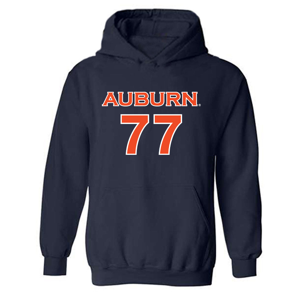 Auburn - NCAA Women's Soccer : Mya Williams - Navy Replica Shersey Hooded Sweatshirt