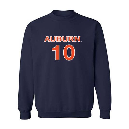 Auburn - NCAA Women's Soccer : Samantha Brown - Navy Replica Shersey Sweatshirt