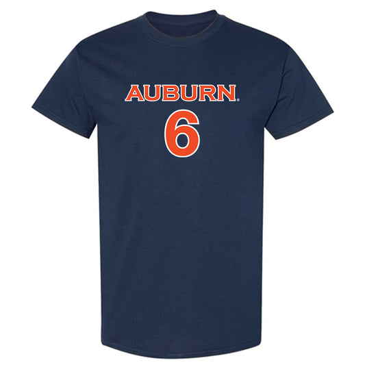 Auburn - NCAA Women's Soccer : Becky Contreras - Navy Replica Shersey Short Sleeve T-Shirt