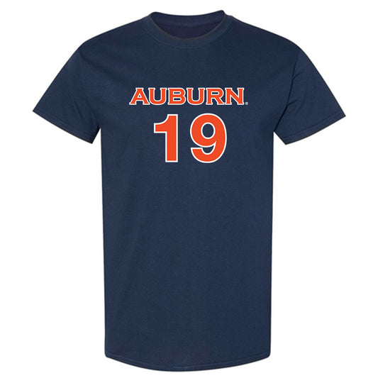 Auburn - NCAA Women's Soccer : Marissa Arias - Navy Replica Shersey Short Sleeve T-Shirt