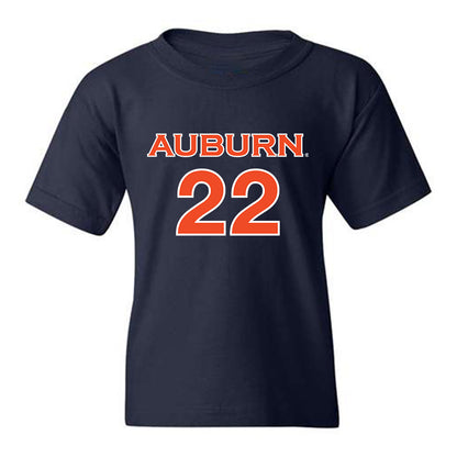 Auburn - NCAA Women's Soccer : Olivia Woodson - Navy Replica Shersey Youth T-Shirt