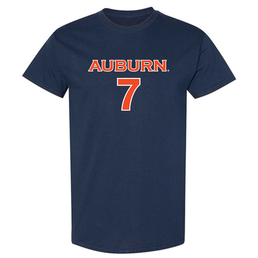 Auburn - NCAA Women's Soccer : Carly Thatcher - Navy Replica Shersey Short Sleeve T-Shirt