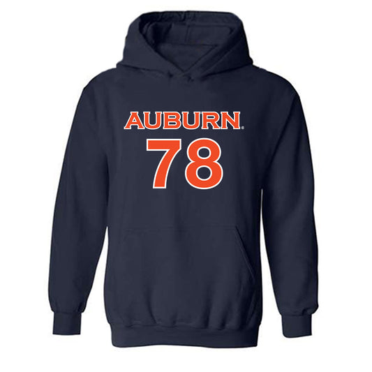 Auburn - NCAA Women's Soccer : Jenna Sapong - Navy Replica Shersey Hooded Sweatshirt