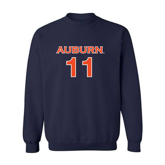 Auburn - NCAA Women's Soccer : LJ Knox - Navy Replica Shersey Sweatshirt