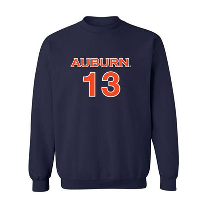 Auburn - NCAA Women's Soccer : Taylor Richards - Navy Replica Shersey Sweatshirt