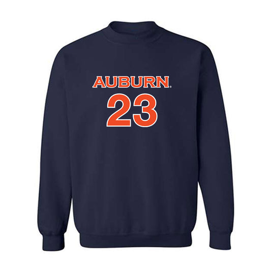 Auburn - NCAA Women's Soccer : Olivia Candelino - Navy Replica Shersey Sweatshirt