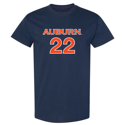 Auburn - NCAA Women's Soccer : Olivia Woodson - Navy Replica Shersey Short Sleeve T-Shirt