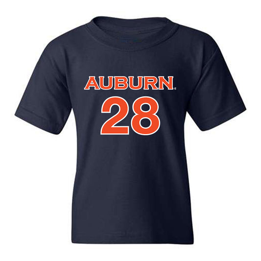 Auburn - NCAA Women's Soccer : Erin Houston - Navy Replica Shersey Youth T-Shirt