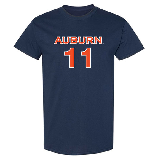 Auburn - NCAA Women's Soccer : LJ Knox - Navy Replica Shersey Short Sleeve T-Shirt