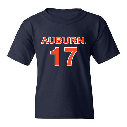 Auburn - NCAA Women's Soccer : Maddison Bondon - Navy Replica Shersey Youth T-Shirt