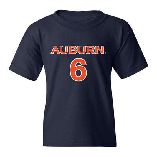 Auburn - NCAA Women's Soccer : Becky Contreras - Navy Replica Shersey Youth T-Shirt