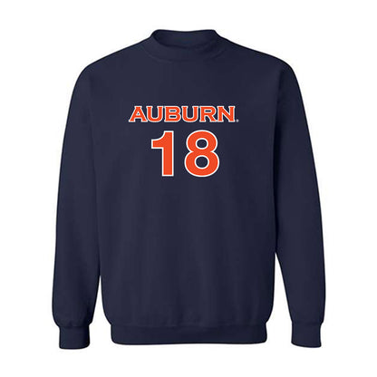 Auburn - NCAA Women's Soccer : Jaycie Silhan - Navy Replica Shersey Sweatshirt