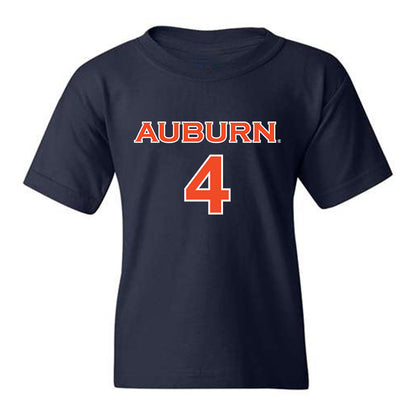 Auburn - NCAA Women's Soccer : Anna Haddock - Navy Replica Shersey Youth T-Shirt