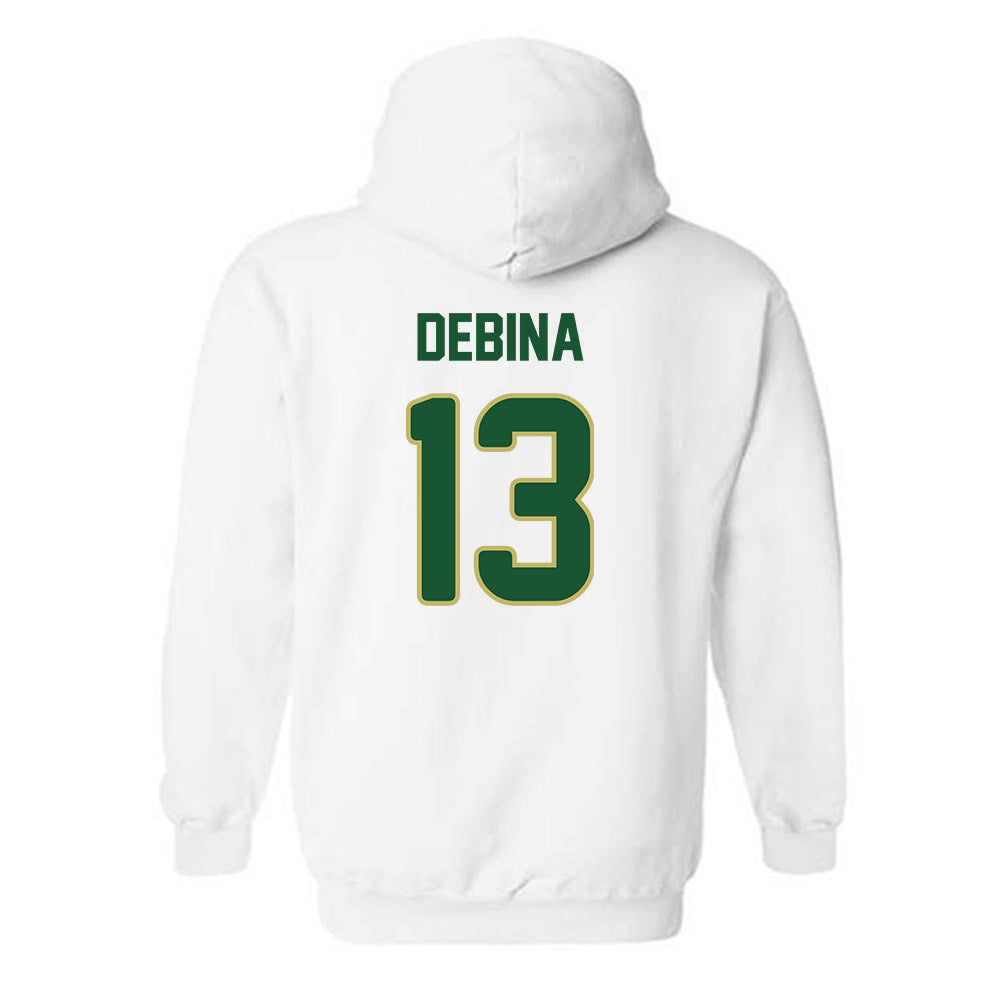 Colorado State - NCAA Women's Volleyball : Jazen DeBina - White Replica Shersey Hooded Sweatshirt