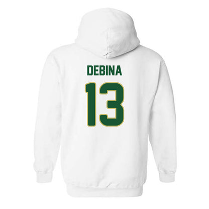 Colorado State - NCAA Women's Volleyball : Jazen DeBina - White Replica Shersey Hooded Sweatshirt
