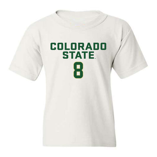 Colorado State - NCAA Women's Volleyball : Taylor Pagan - White Replica Shersey Youth T-Shirt