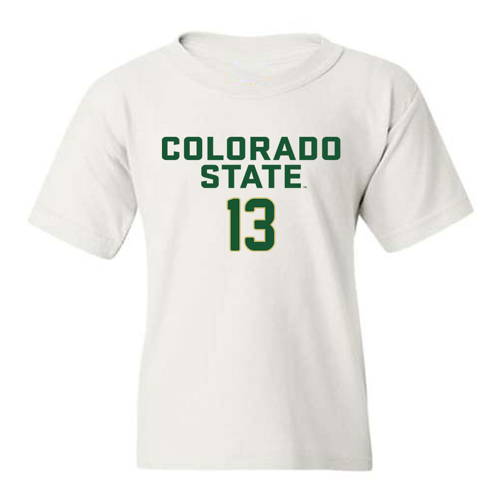 Colorado State - NCAA Women's Volleyball : Jazen DeBina - White Replica Shersey Youth T-Shirt