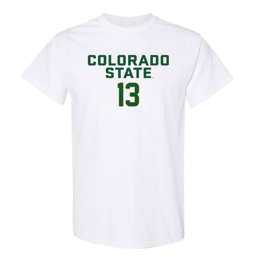 Colorado State - NCAA Women's Volleyball : Jazen DeBina - White Replica Shersey Short Sleeve T-Shirt