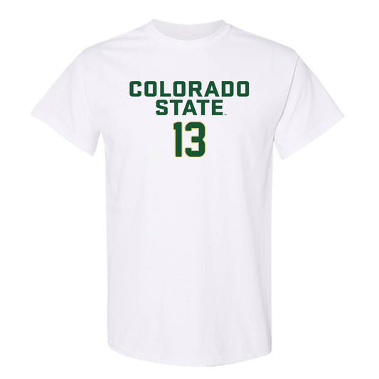 Colorado State - NCAA Women's Volleyball : Jazen DeBina - White Replica Shersey Short Sleeve T-Shirt