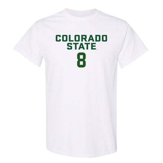 Colorado State - NCAA Women's Volleyball : Taylor Pagan - White Replica Shersey Short Sleeve T-Shirt