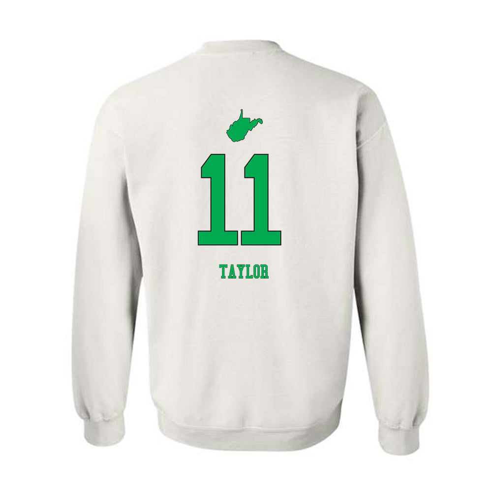 Marshall - NCAA Women's Volleyball : Megan Taylor - White Replica Shersey Sweatshirt