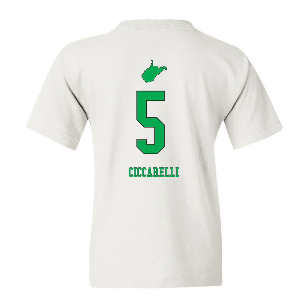 Marshall - NCAA Women's Volleyball : Beatrice Ciccarelli - White Replica Shersey Youth T-Shirt