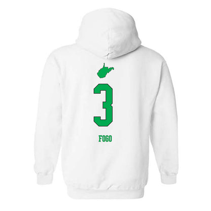 Marshall - NCAA Women's Volleyball : Olivia Fogo - White Replica Shersey Hooded Sweatshirt