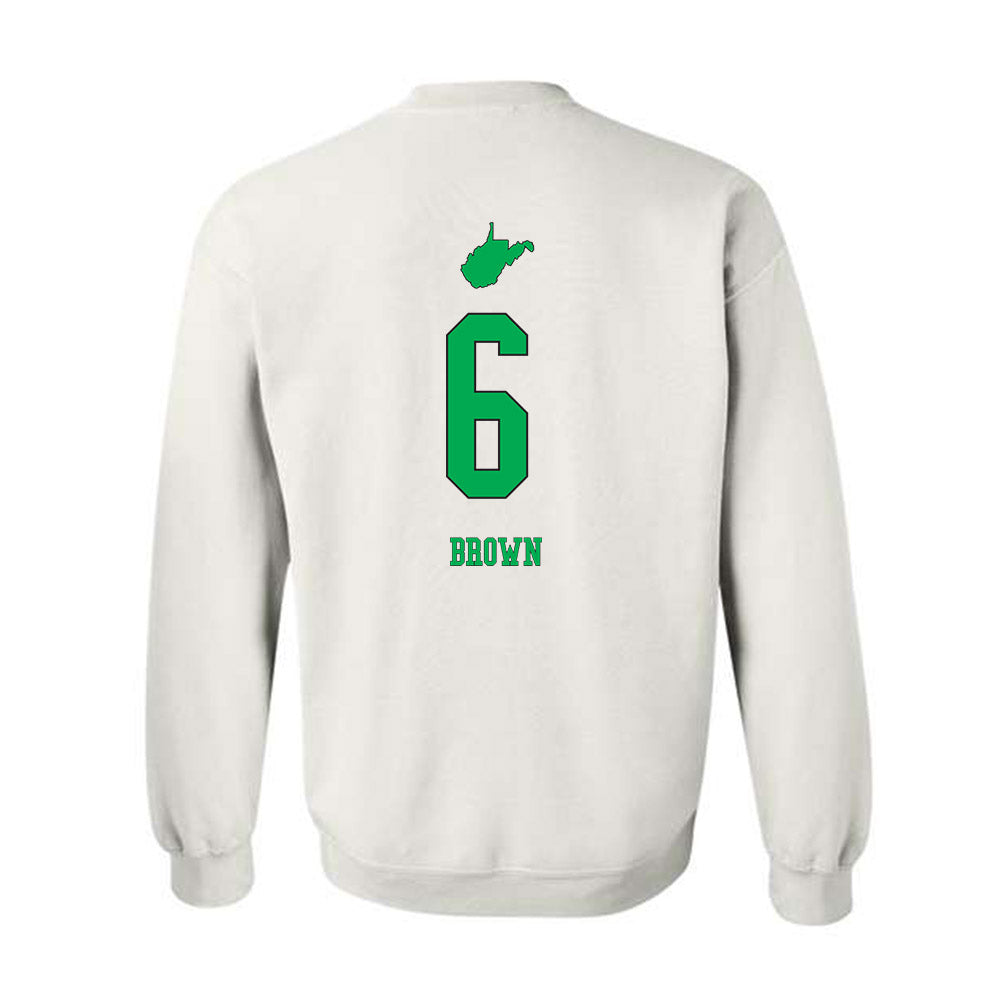 Marshall - NCAA Women's Volleyball : Brynn Brown - White Replica Shersey Sweatshirt