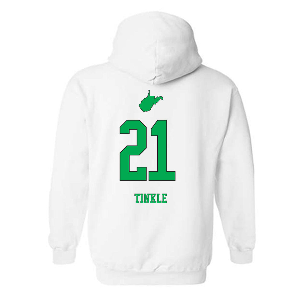 Marshall - NCAA Women's Volleyball : Regan Tinkle - White Replica Shersey Hooded Sweatshirt