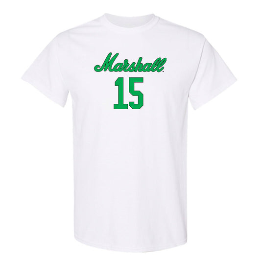 Marshall - NCAA Women's Volleyball : Lydia's Montague - White Replica Shersey Short Sleeve T-Shirt