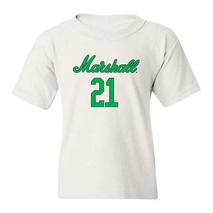 Marshall - NCAA Women's Volleyball : Regan Tinkle - White Replica Shersey Youth T-Shirt