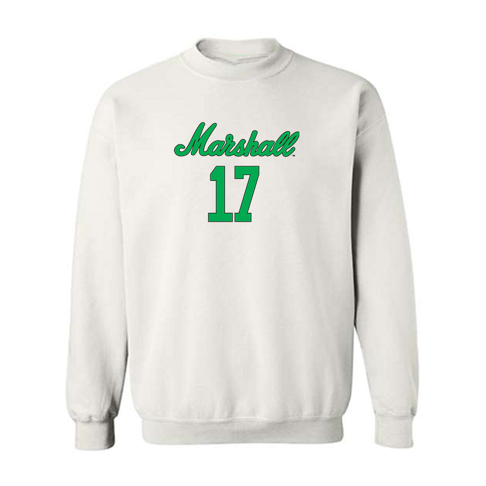 Marshall - NCAA Women's Volleyball : Bella Thompson - White Replica Shersey Sweatshirt