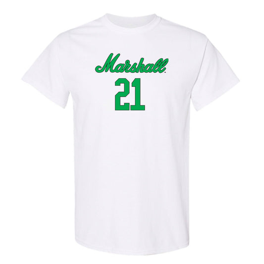 Marshall - NCAA Women's Volleyball : Regan Tinkle - White Replica Shersey Short Sleeve T-Shirt