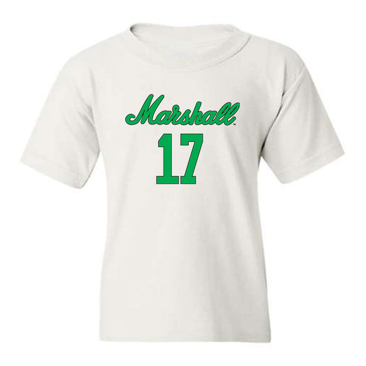 Marshall - NCAA Women's Volleyball : Bella Thompson - White Replica Shersey Youth T-Shirt