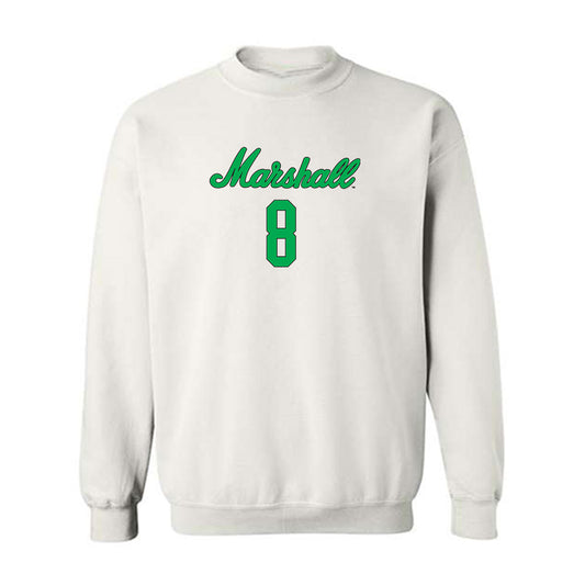 Marshall - NCAA Women's Volleyball : Bria Samilton - White Replica Shersey Sweatshirt