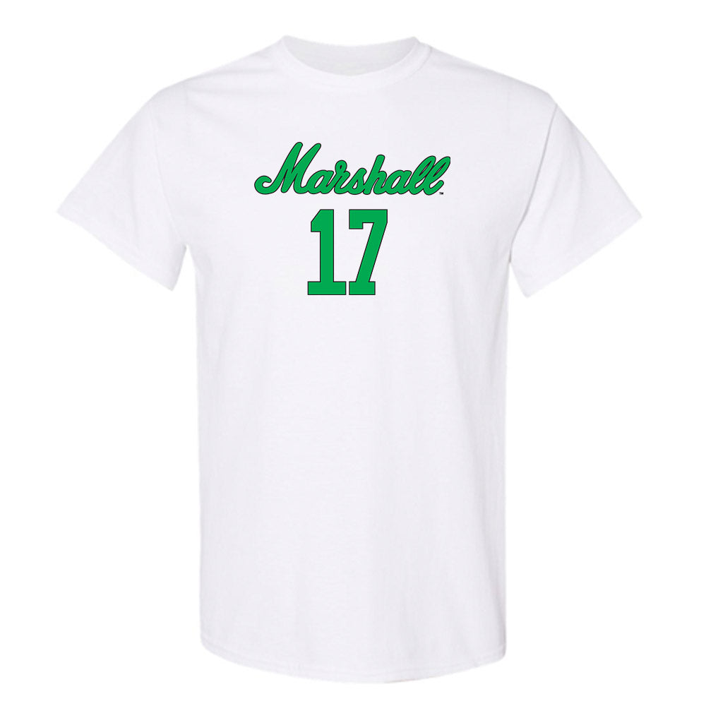 Marshall - NCAA Women's Volleyball : Bella Thompson - White Replica Shersey Short Sleeve T-Shirt