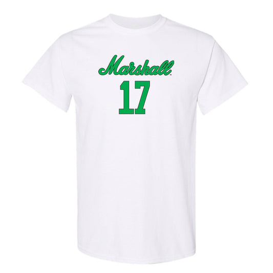 Marshall - NCAA Women's Volleyball : Bella Thompson - White Replica Shersey Short Sleeve T-Shirt