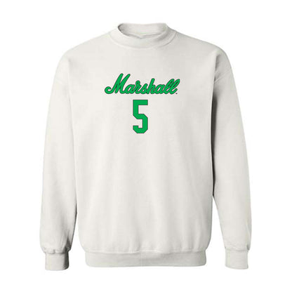 Marshall - NCAA Women's Volleyball : Beatrice Ciccarelli - White Replica Shersey Sweatshirt