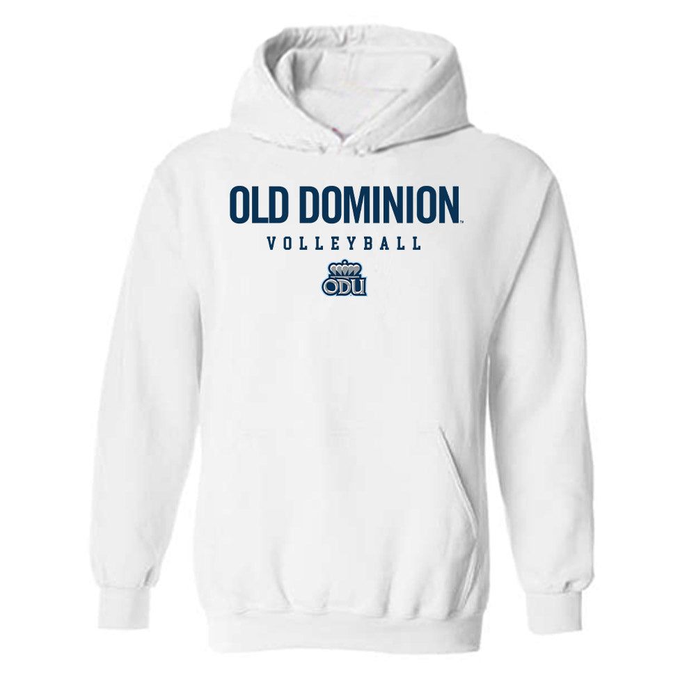 Old Dominion - NCAA Women's Volleyball : Kira Smith - White Classic Shersey Hooded Sweatshirt