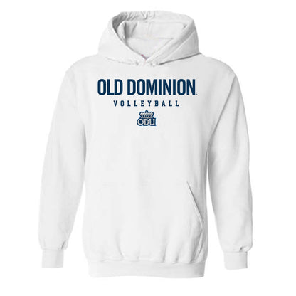 Old Dominion - NCAA Women's Volleyball : Bailey Burgess - White Classic Shersey Hooded Sweatshirt