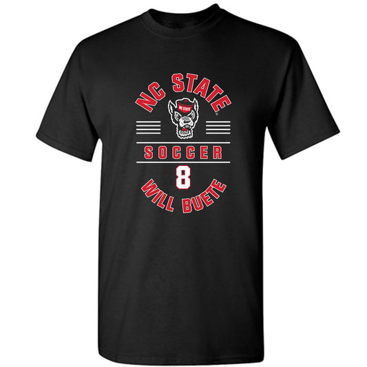 NC State - NCAA Men's Soccer : Will Buete - Black Classic Fashion Shersey Short Sleeve T-Shirt