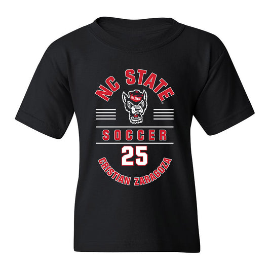 NC State - NCAA Men's Soccer : Cristian Zaragoza - Black Classic Fashion Shersey Youth T-Shirt