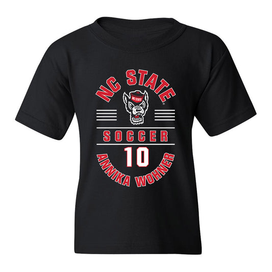 NC State - NCAA Women's Soccer : Annika Wohner - Black Classic Fashion Shersey Youth T-Shirt