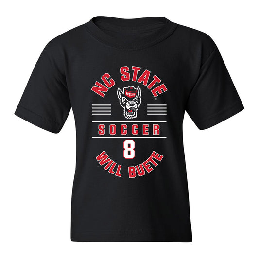 NC State - NCAA Men's Soccer : Will Buete - Black Classic Fashion Shersey Youth T-Shirt