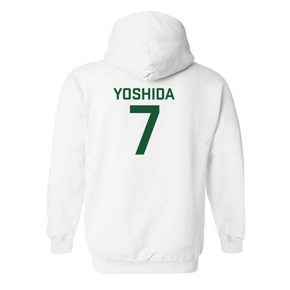 Colorado State - NCAA Women's Soccer : Ali Yoshida - White Replica Shersey Hooded Sweatshirt