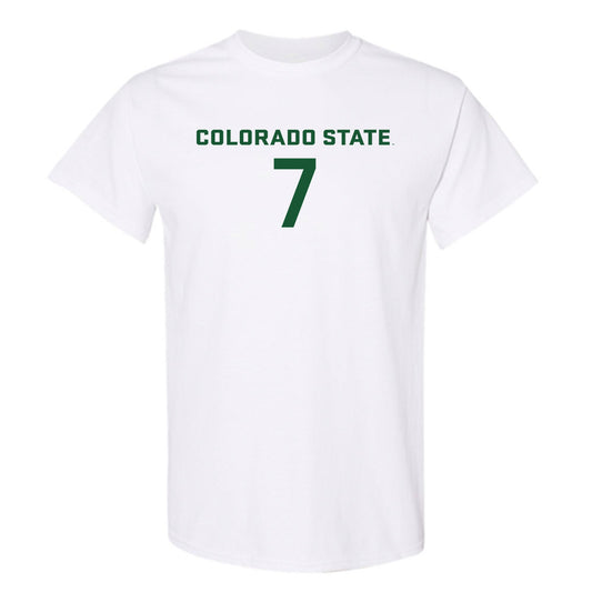 Colorado State - NCAA Women's Soccer : Ali Yoshida - White Replica Shersey Short Sleeve T-Shirt