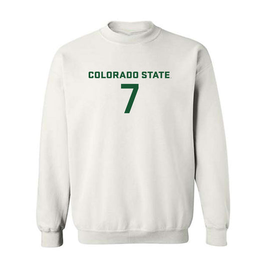 Colorado State - NCAA Women's Soccer : Ali Yoshida - White Replica Shersey Sweatshirt