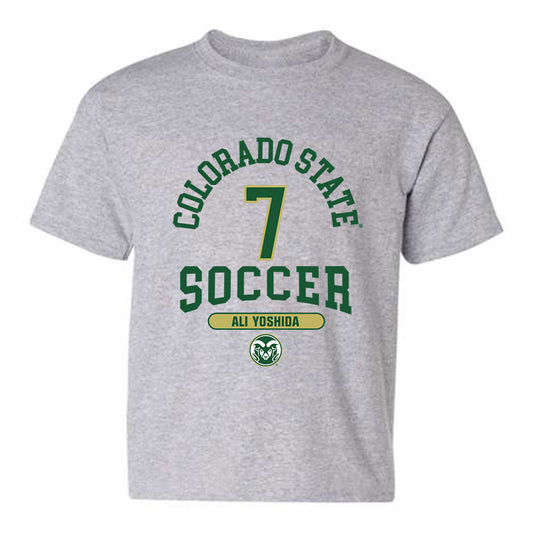 Colorado State - NCAA Women's Soccer : Ali Yoshida - Grey Classic Fashion Shersey Youth T-Shirt
