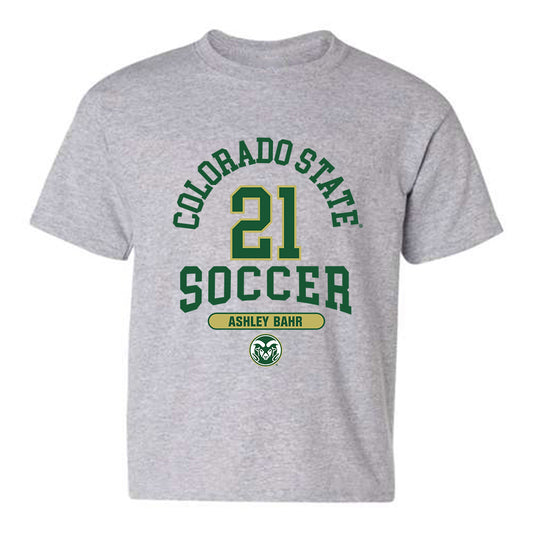 Colorado State - NCAA Women's Soccer : Ashley Bahr - Grey Classic Fashion Shersey Youth T-Shirt