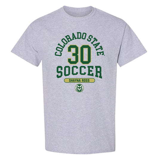 Colorado State - NCAA Women's Soccer : Shayna Ross - Grey Classic Fashion Shersey Short Sleeve T-Shirt